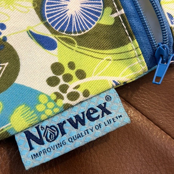 NORWEX NWOT retro print makeup bag - Picture 3 of 6